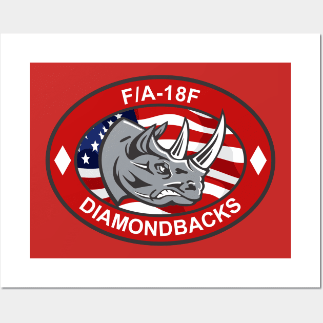 VFA-102 Diamondbacks - Rhino Wall Art by MBK